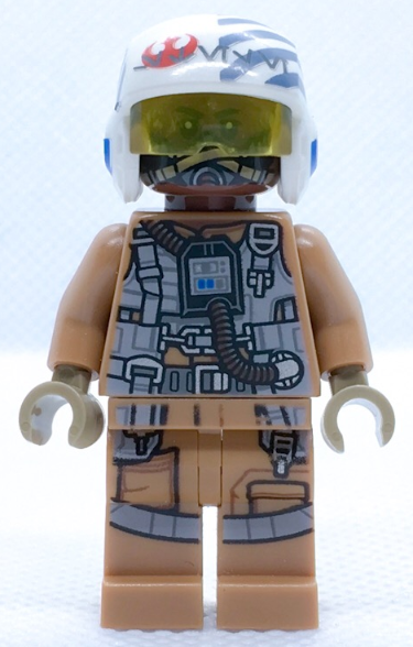 LEGO Minifigure -- Resistance Bomber Pilot - Finch Dallow-Star Wars / Star Wars Episode 8 -- SW1005 -- Creative Brick Builders